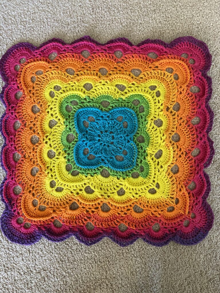 Textured Virus Blanket AmethyStormCrochet